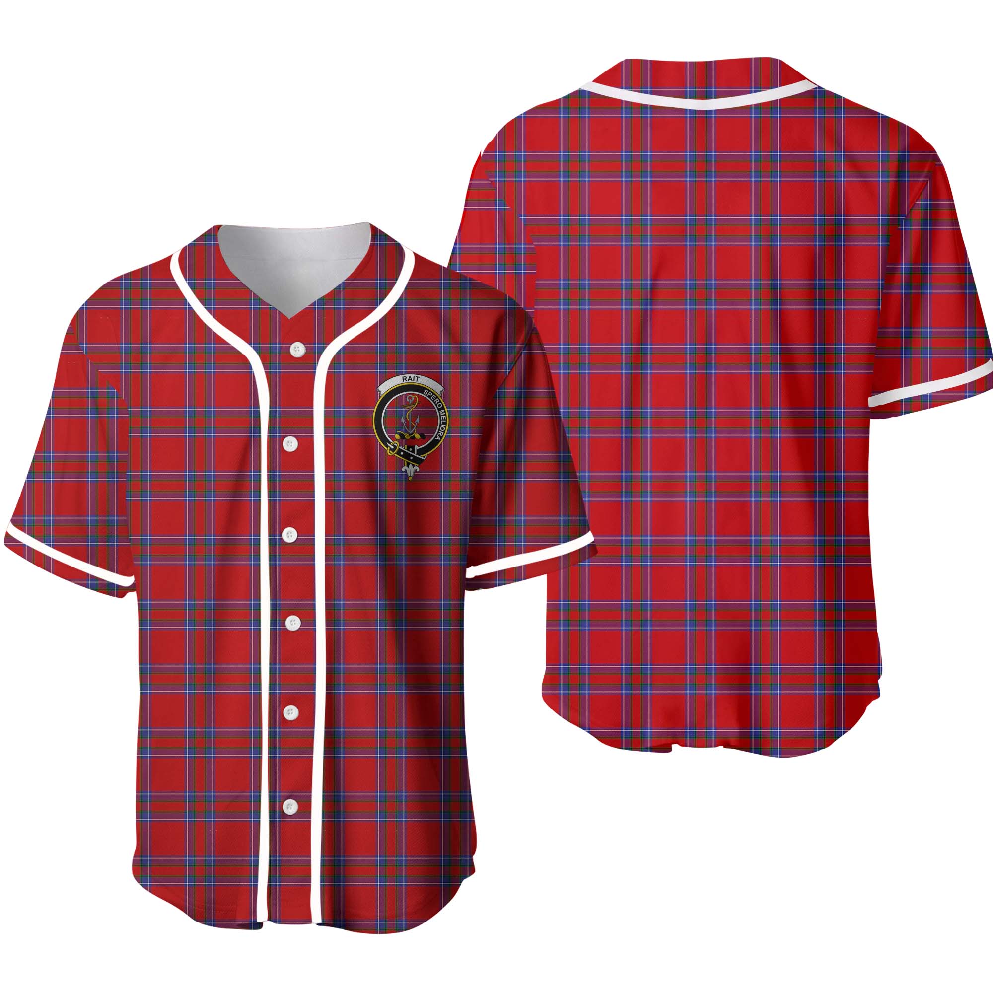 Clan Rait Tartan Unisex Baseball Jersey SE47NB63 Clan Rait (Rait Tartan) Tartan Today   