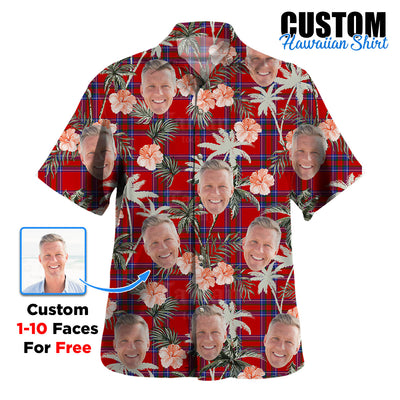 Clan Rait Inverness Tartan Custom Face Hawaiian Shirt – Unisex Gift for Family Members, Summer Party