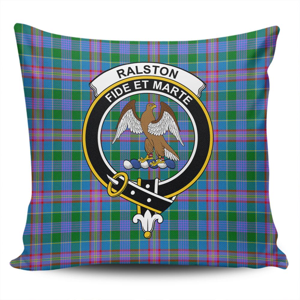 Clan Ralston Tartan Crest Pillow Cover WH67 Clan Ralston Tartan Today   