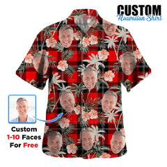 Clan Ramsay Modern Tartan Custom Face Hawaiian Shirt – Unisex Gift for Family Members, Summer Party PU53 Ramsay Modern Tartan Tartan Hawaii Shirt