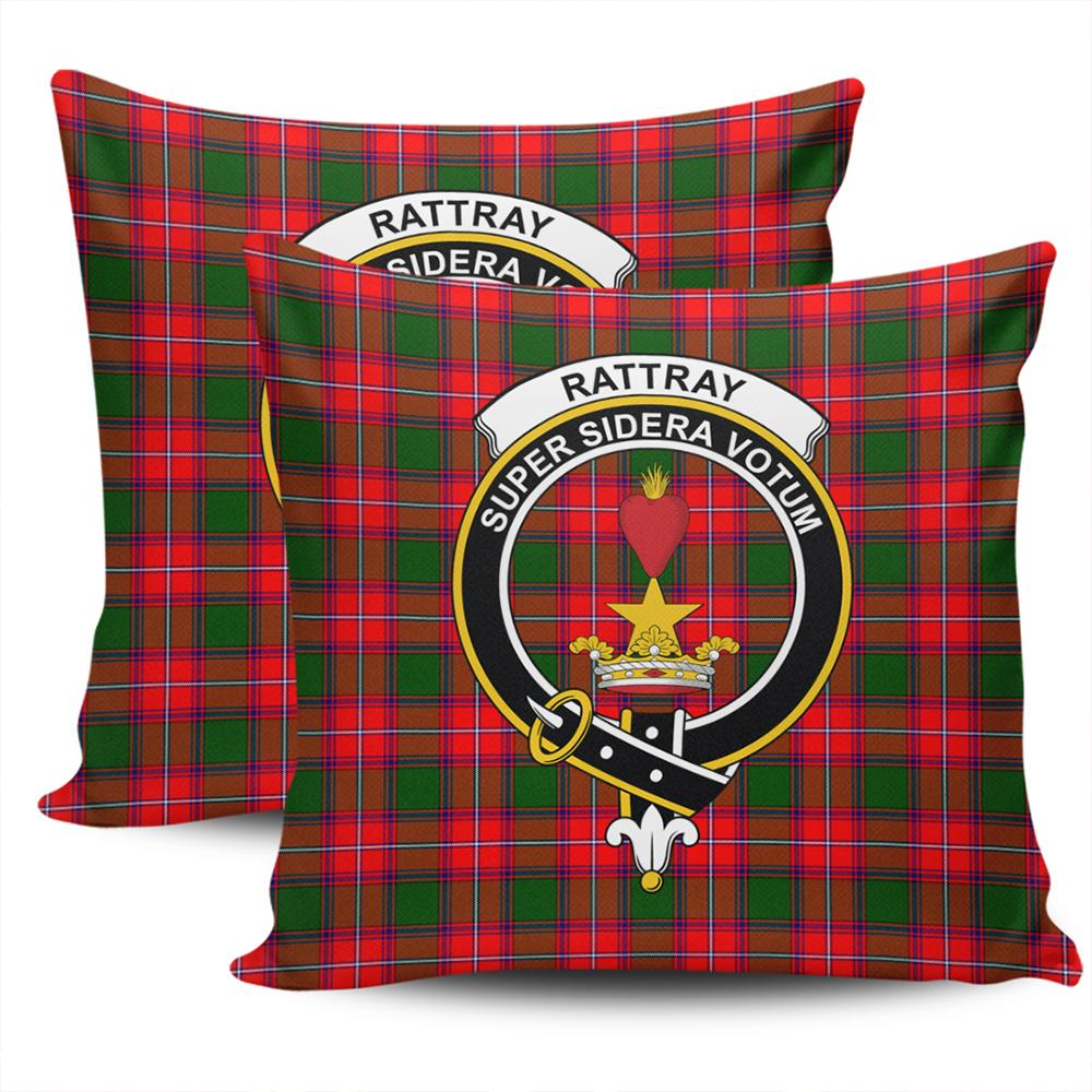Clan Rattray Modern Tartan Crest Pillow Cover TS55 Clan Rattray Tartan Today   