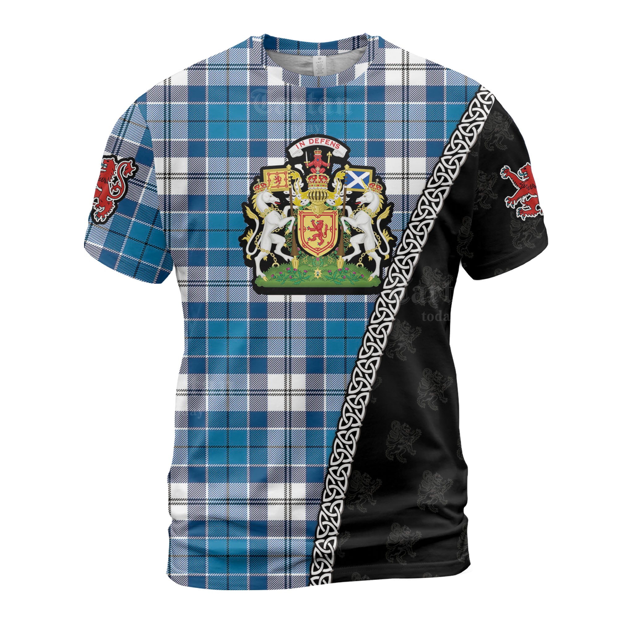 Personalized Clan Roberton Tartan Shirt with Scotland Coat of Arms & Custom Name YK27