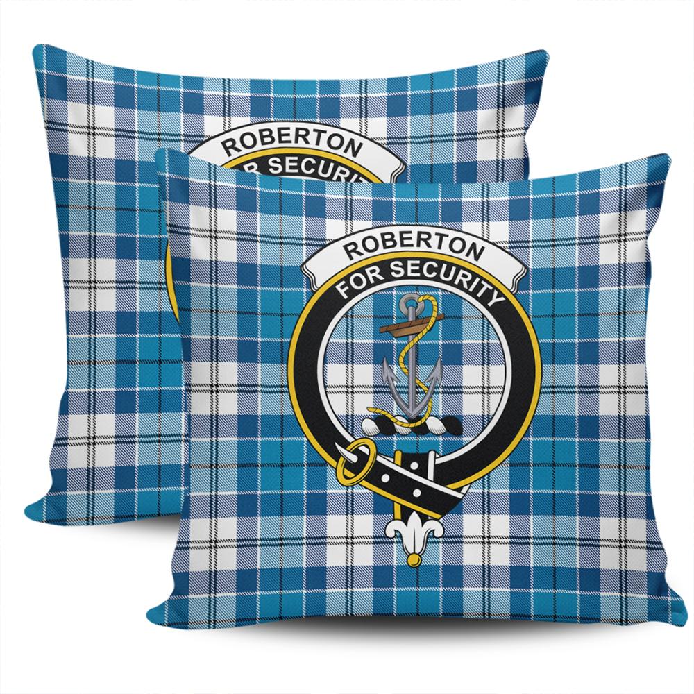 Clan Roberton Tartan Crest Pillow Cover IJ12 Clan Roberton Tartan Today   