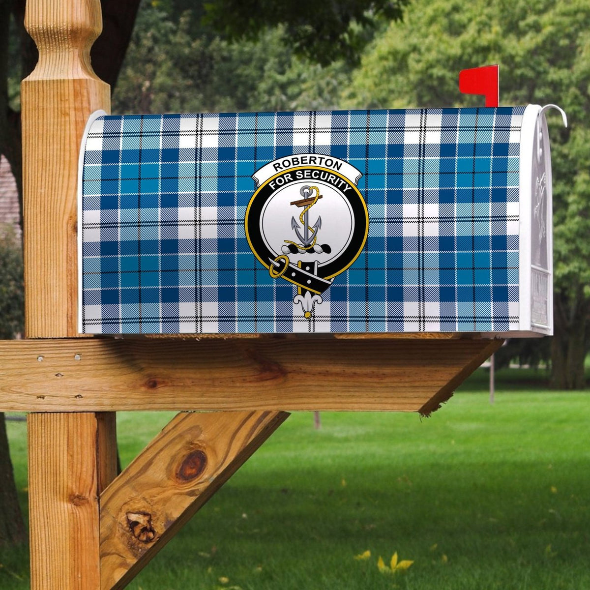 Clan Roberton Tartan Crest Mailbox OZ92 Clan Roberton Tartan Today   