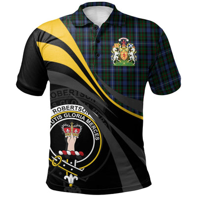 Clan Robertson Hunting 02 Tartan Polo Shirt - Royal Coat Of Arms Style