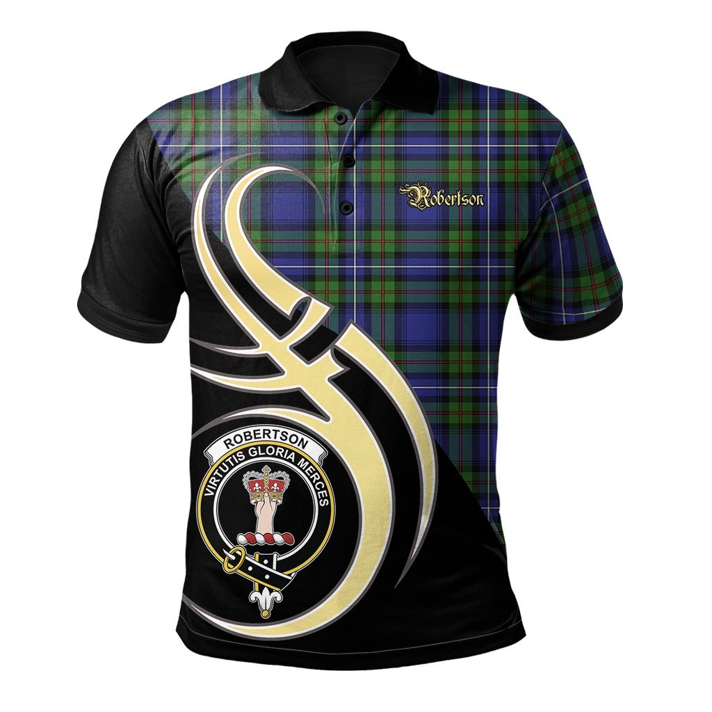 Clan Robertson Hunting Modern Tartan Polo Shirt - Believe In Me Style UL44 Robertson Hunting Modern Tartan Tartan Polo   