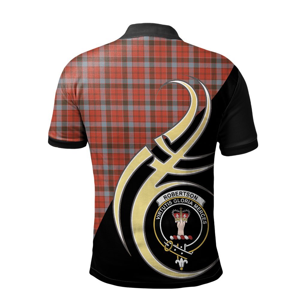 Clan Robertson Weathered Tartan Polo Shirt - Believe In Me Style DP48 Robertson Weathered Tartan Tartan Polo   