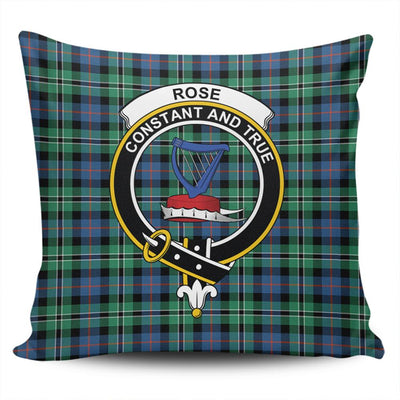 Clan Rose Hunting Ancient Tartan Crest Pillow Cover