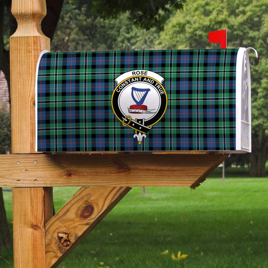 Clan Rose Hunting Ancient Tartan Crest Mailbox