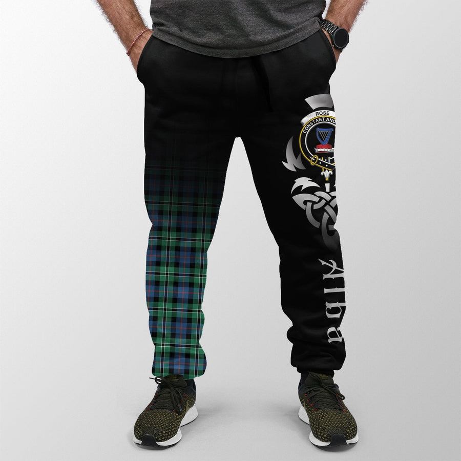 Clan Rose Hunting Ancient Tartan Crest Jogger Sweatpants Alba Celtic Style