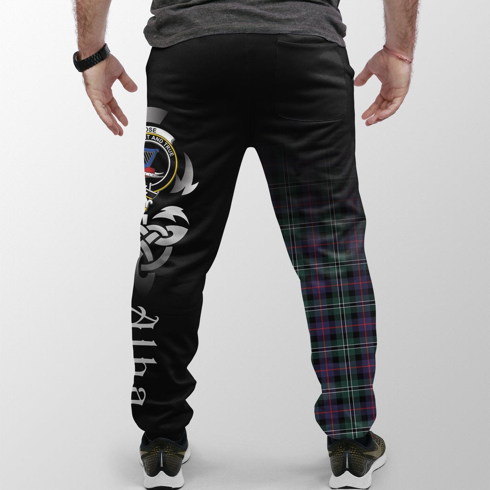 Clan Rose Hunting Modern Tartan Crest Jogger Sweatpants  Alba Celtic Style EC55 Clan Rose Tartan Today   