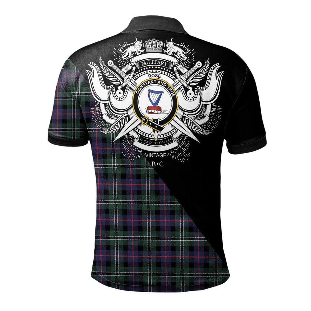 Clan Rose Hunting Modern Clan - Military Polo Shirt RF18 Rose Hunting Modern Tartan Tartan Polo   