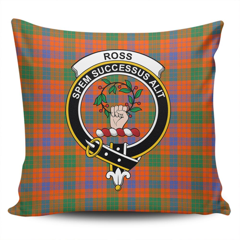 Clan Ross Ancient Tartan Crest Pillow Cover FI75 Clan Ross Tartan Today   