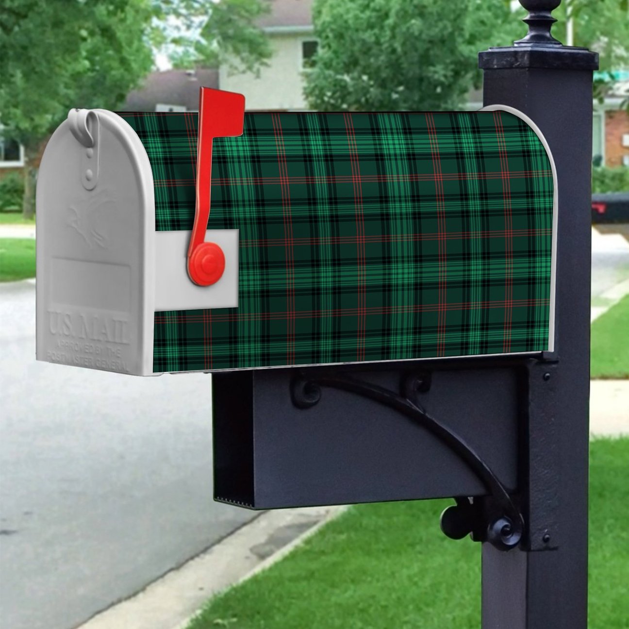 Clan Ross Hunting Modern Tartan Crest Mailbox NN96 Clan Ross Tartan Today   