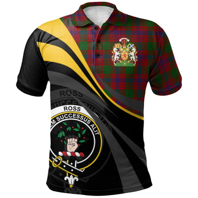 Clan Ross 06 Tartan Polo Shirt - Royal Coat Of Arms Style