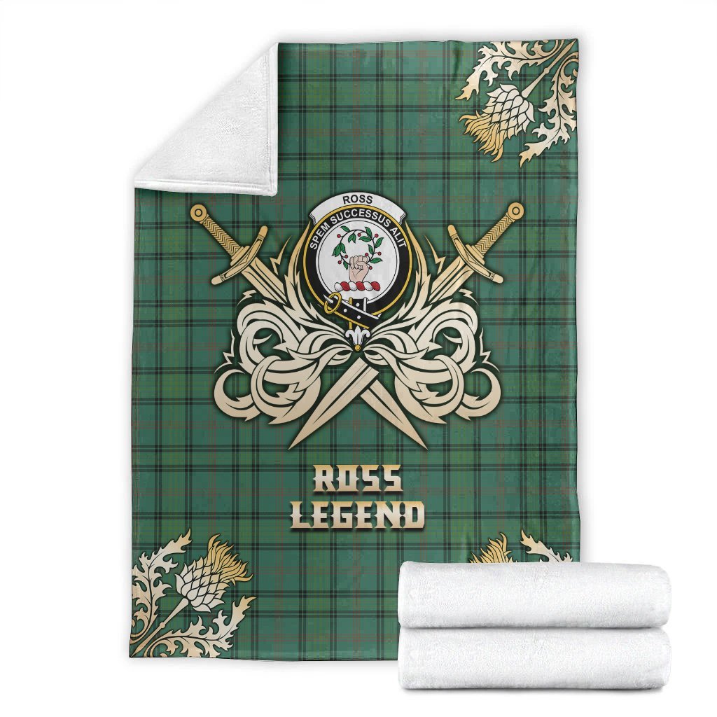 Clan Ross Hunting Ancient Tartan Gold Courage Symbol Blanket HN36 Clan Ross Tartan Today   