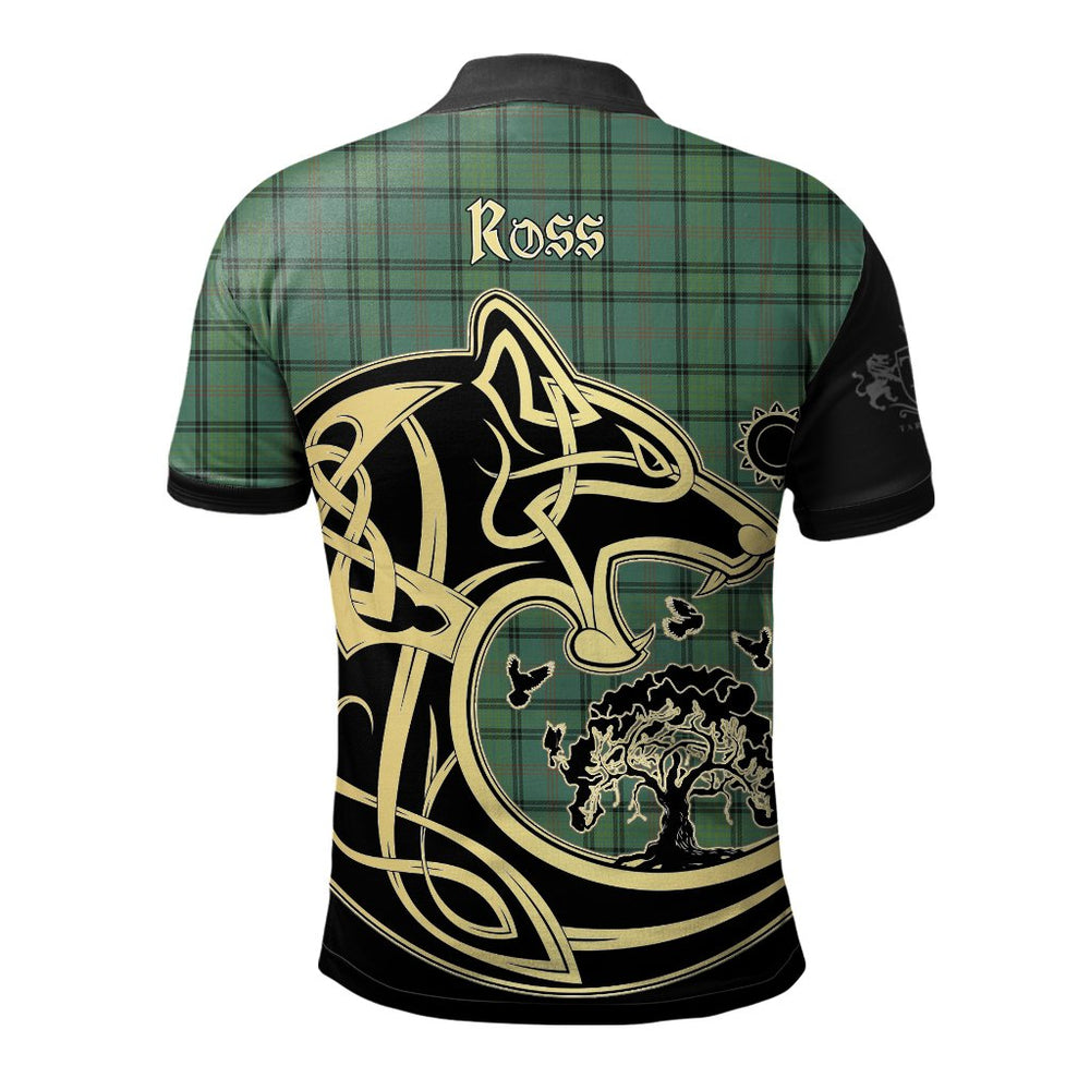 Clan Ross Hunting Ancient Tartan Polo Shirt Viking Wolf MX14 Ross Hunting Ancient Tartan Tartan Polo   