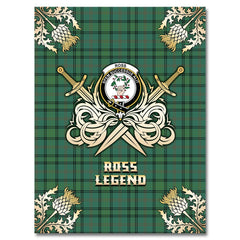 Clan Ross Hunting Ancient Tartan Gold Courage Symbol Blanket HN36 Clan Ross Tartan Today   