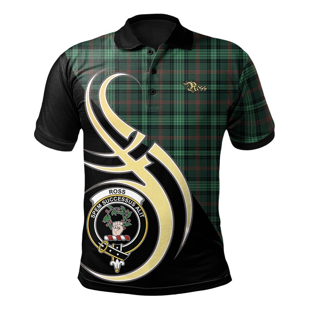 Clan Ross Hunting Modern Tartan Polo Shirt - Believe In Me Style TK97 Ross Hunting Modern Tartan Tartan Polo   
