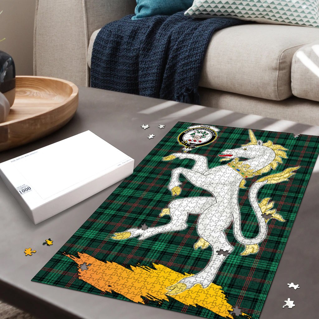 Clan Ross Hunting Modern Tartan Crest Unicorn Scotland Jigsaw Puzzles Gift For Family DJ71 Clan Ross Tartan Today   
