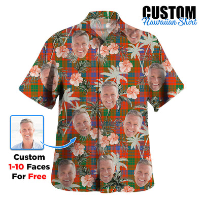 Clan Ross Ancient Tartan Custom Face Hawaiian Shirt – Unisex Gift for Family Members, Summer Party