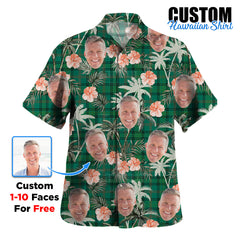 Clan Ross Hunting Ancient Tartan Custom Face Hawaiian Shirt – Unisex Gift for Family Members, Summer Party FJ44 Ross Hunting Ancient Tartan Tartan Hawaii Shirt