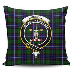 Clan Russell Modern Tartan Crest Pillow Cover DC34 Clan Russell Tartan Today   