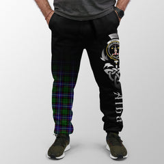 Clan Russell Modern Tartan Crest Jogger Sweatpants  Alba Celtic Style NL60 Clan Russell Tartan Today   