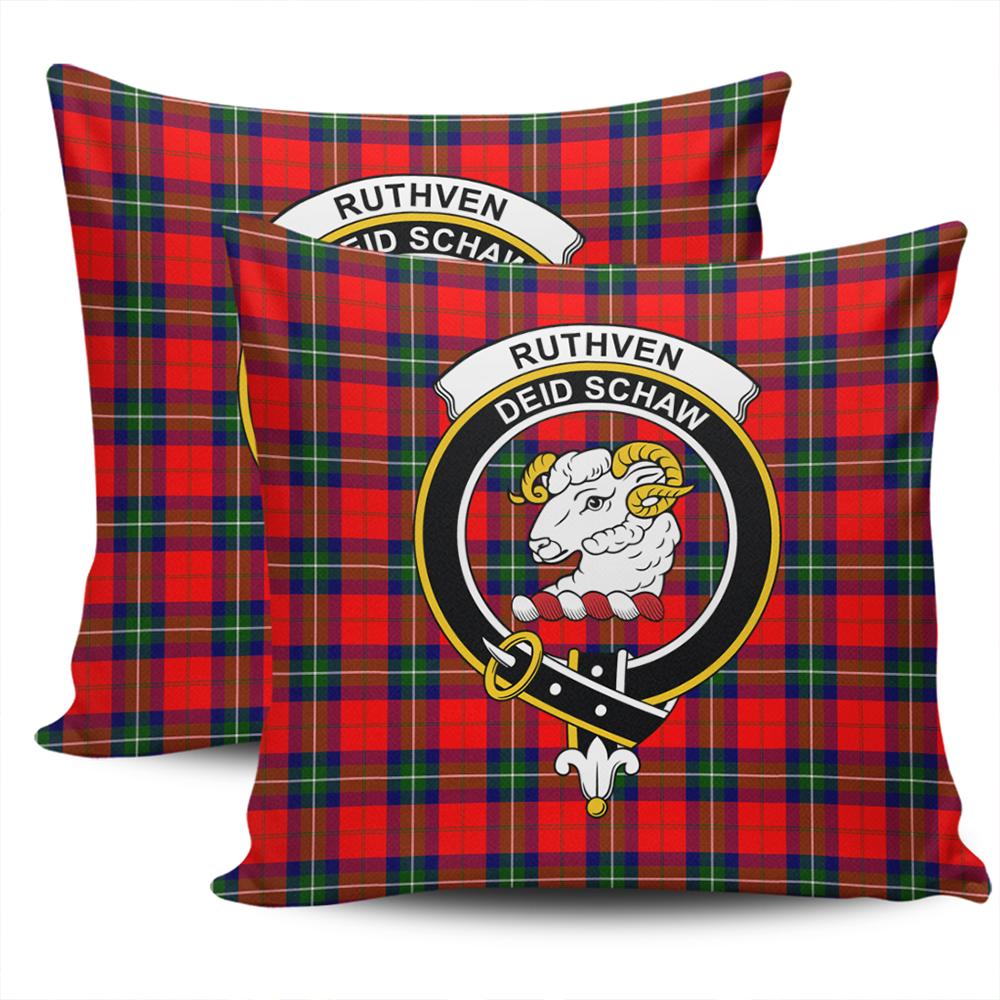 Clan Ruthven Modern Tartan Crest Pillow Cover YS34 Clan Ruthven Tartan Today   