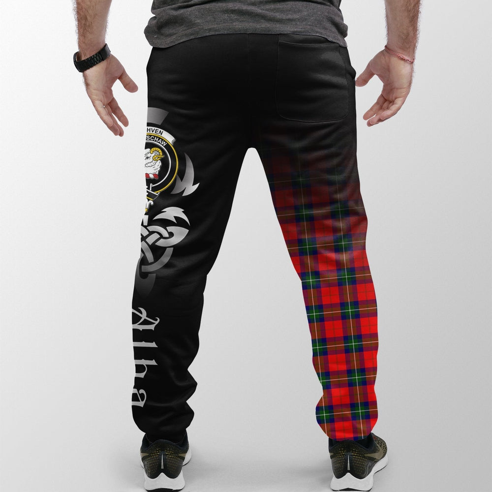 Clan Ruthven Modern Tartan Crest Jogger Sweatpants  Alba Celtic Style WD97 Clan Ruthven Tartan Today   