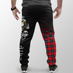 Clan Ruthven Modern Tartan Crest Jogger Sweatpants  Alba Celtic Style WD97 Clan Ruthven Tartan Today   