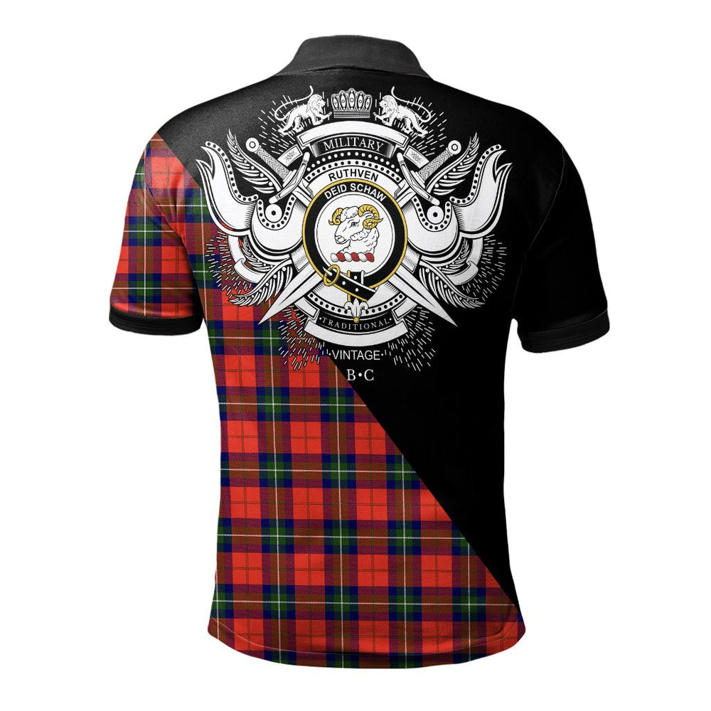 Clan Ruthven Modern Clan - Military Polo Shirt LZ61 Ruthven Modern Tartan Tartan Polo   
