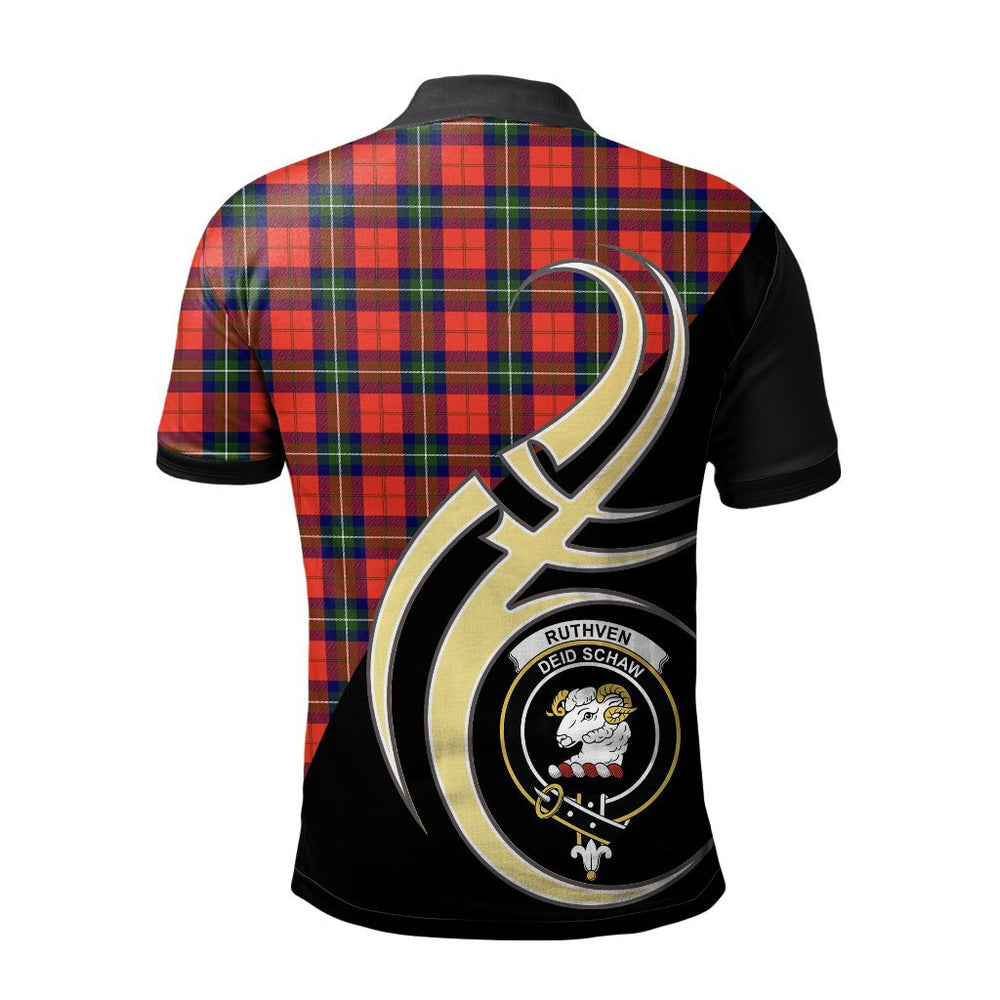 Clan Ruthven Modern Tartan Polo Shirt - Believe In Me Style KJ78 Ruthven Modern Tartan Tartan Polo   