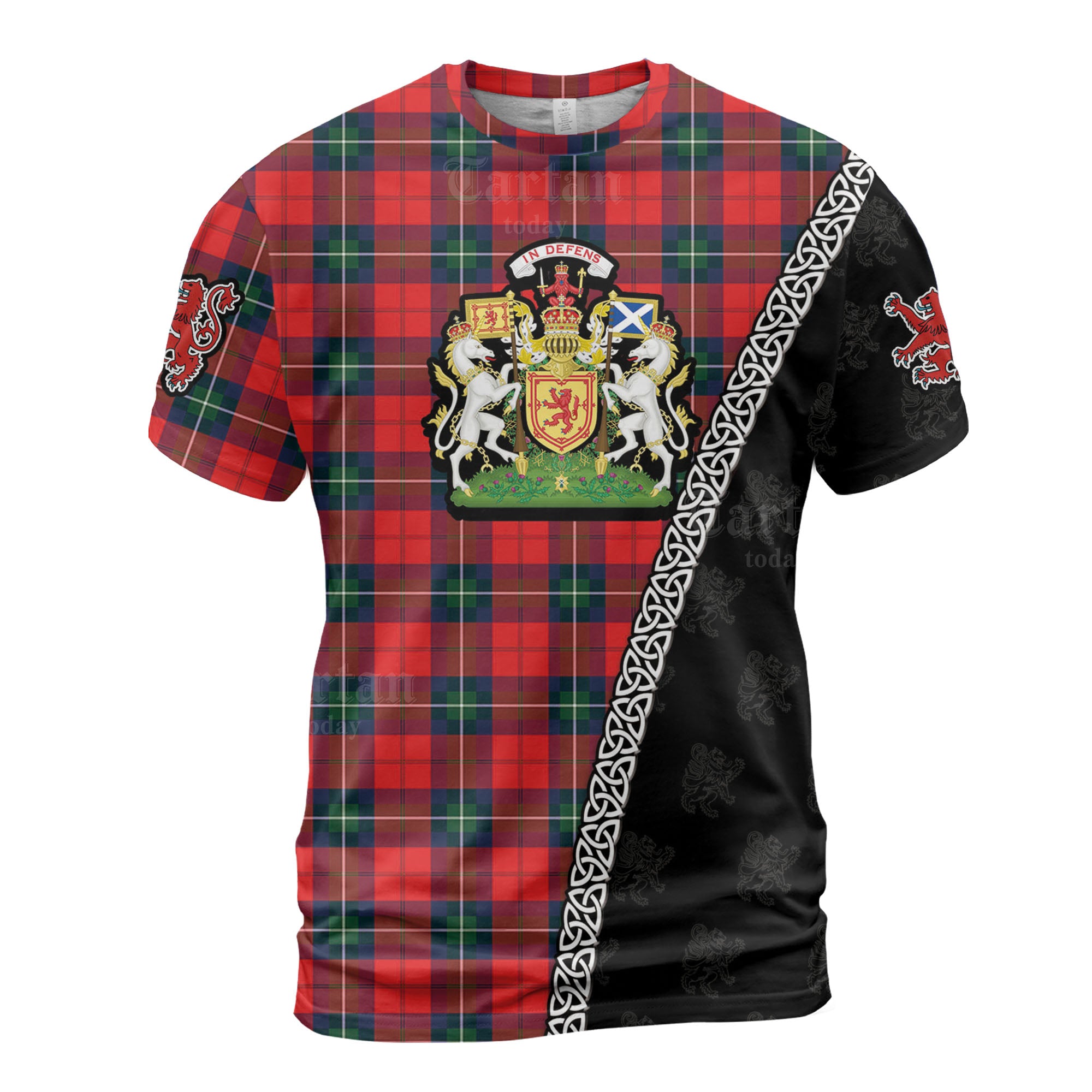 Personalized Clan Ruthven Modern Tartan Shirt with Scotland Coat of Arms & Custom Name MQ24
