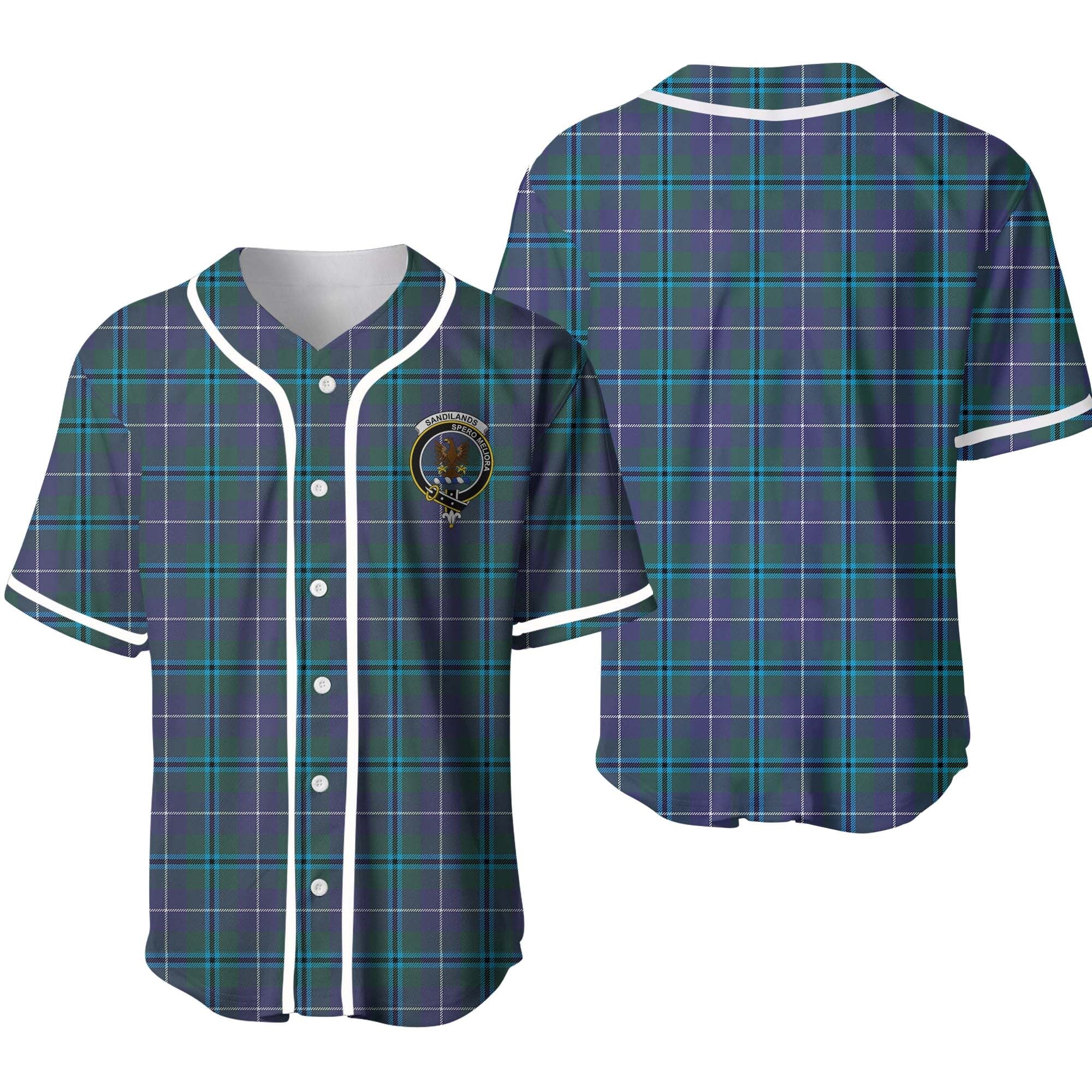 Clan Sandilands Tartan Unisex Baseball Jersey MK35TT80 Clan Sandilands Tartan Today   