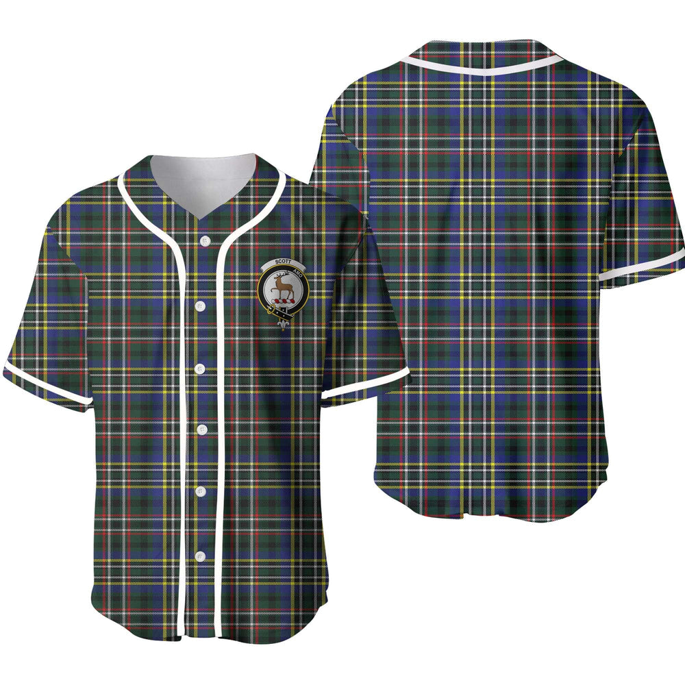 Clan Scott Green Modern Tartan Unisex Baseball Jersey SA60SN20 Clan Scott (Scott Tartan) Tartan Today   
