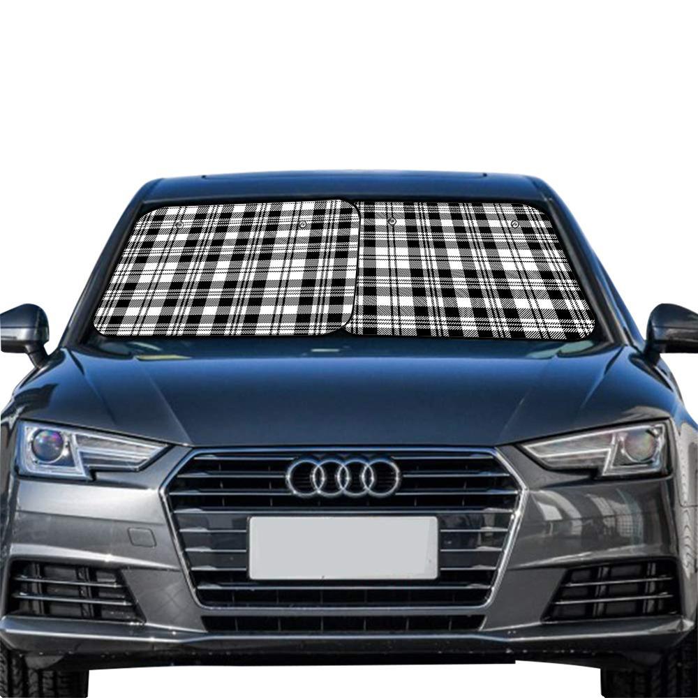 Clan Scott Black White Modern Tartan Sun Shade 2 Pieces QM31 Clan Scott (Scott Tartan) Tartan Today   