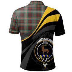Clan Scott Brown Ancient Tartan Polo Shirt - Royal Coat Of Arms Style SS48 Scott Brown Ancient Tartan Tartan Polo   