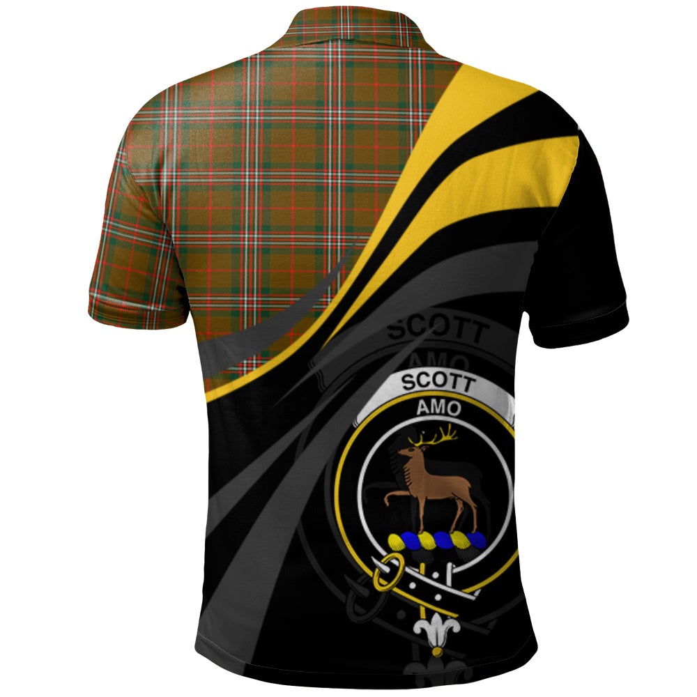 Clan Scott Brown Modern Tartan Polo Shirt - Royal Coat Of Arms Style BW53 Scott Brown Modern Tartan Tartan Polo   