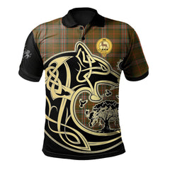 Clan Scott Brown Modern Tartan Polo Shirt Viking Wolf HR80 Scott Brown Modern Tartan Tartan Polo   