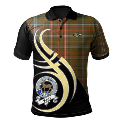 Clan Scott Brown Modern Tartan Polo Shirt - Believe In Me Style