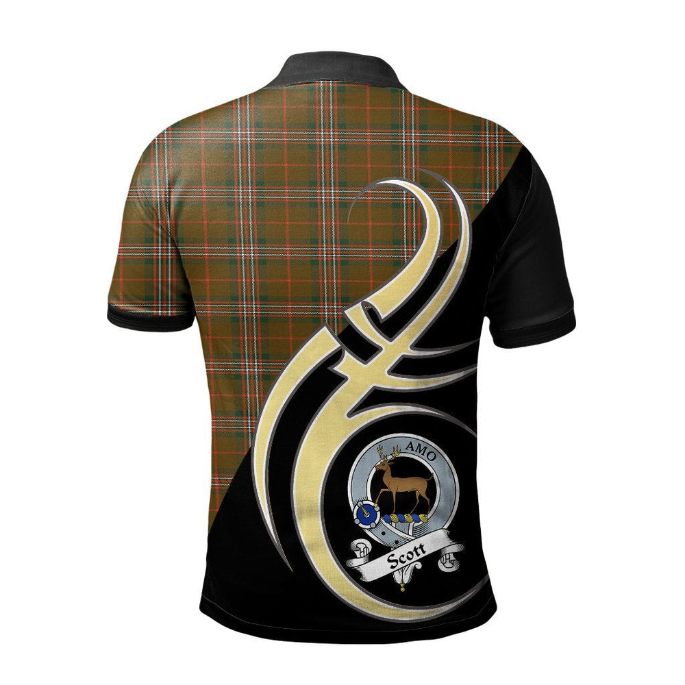 Clan Scott Brown Modern Tartan Polo Shirt - Believe In Me Style VF75 Scott Brown Modern Tartan Tartan Polo   