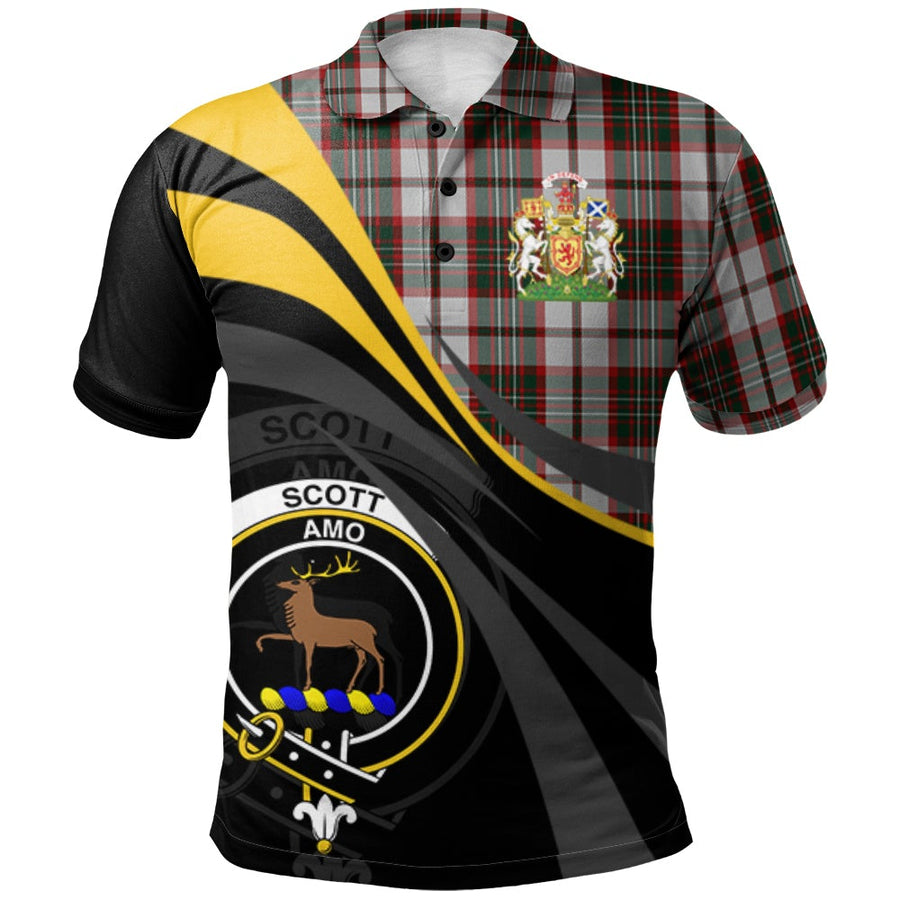 Clan Scott Dress 01 Tartan Polo Shirt - Royal Coat Of Arms Style KL98 Scott Dress 01 Tartan Tartan Polo   