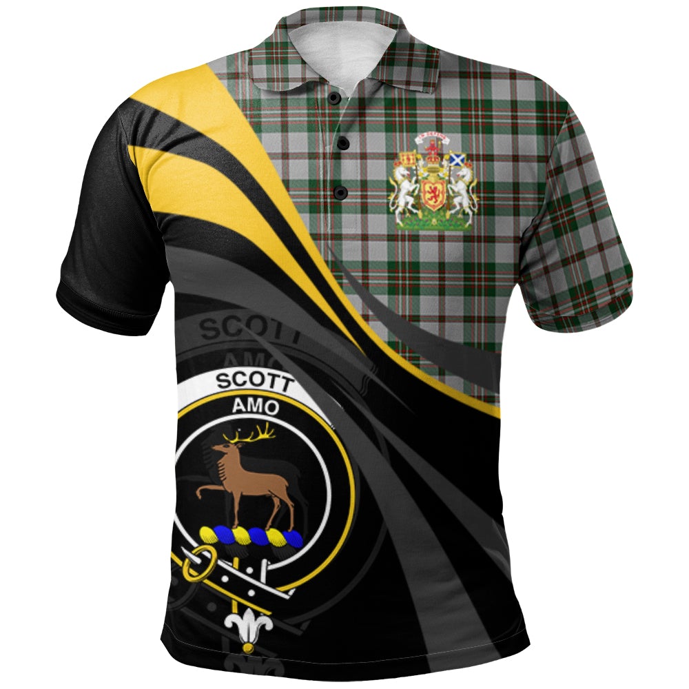 Clan Scott Green 02 Tartan Polo Shirt - Royal Coat Of Arms Style IW55 Scott Green 02 Tartan Tartan Polo   