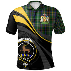 Clan Scott Green 01 Tartan Polo Shirt - Royal Coat Of Arms Style AI51 Scott Green 01 Tartan Tartan Polo   
