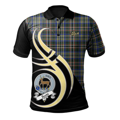 Clan Scott Green Modern Tartan Polo Shirt - Believe In Me Style