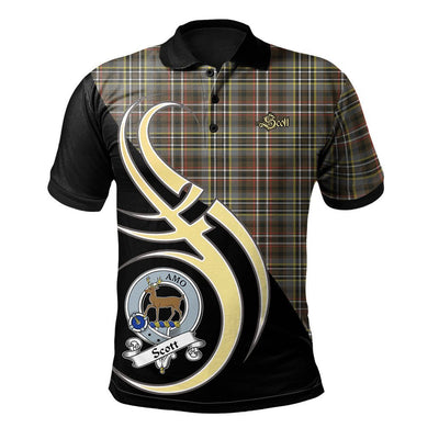 Clan Scott Green Weathered Tartan Polo Shirt - Believe In Me Style