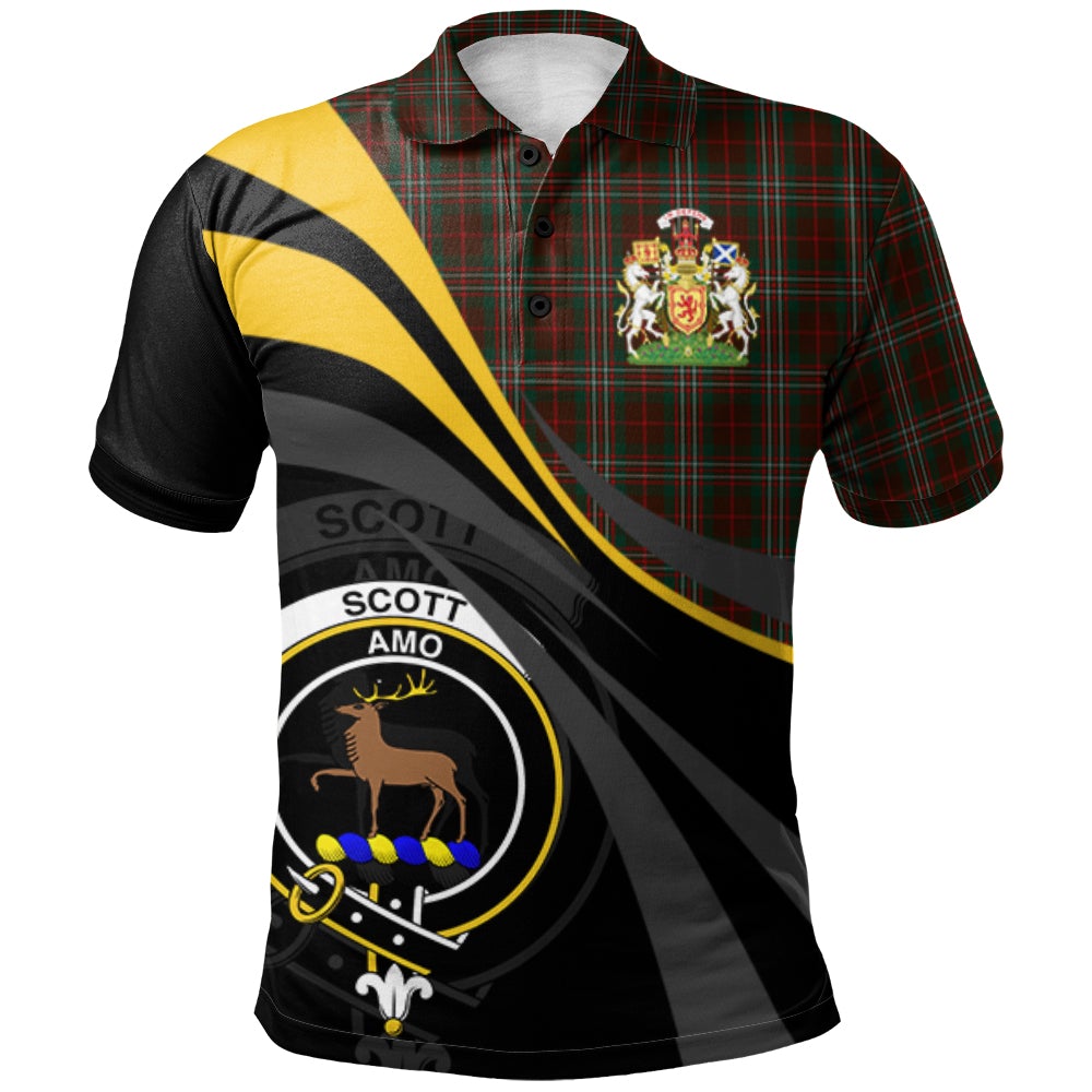 Clan Scott Hunting 01 Tartan Polo Shirt - Royal Coat Of Arms Style BS88 Scott Hunting 01 Tartan Tartan Polo   