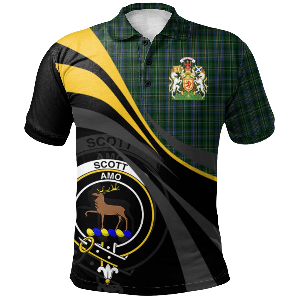 Clan Scott Hunting 02 Tartan Polo Shirt - Royal Coat Of Arms Style HT82 Scott Hunting 02 Tartan Tartan Polo   