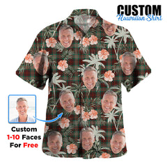 Clan Scott Brown Ancient Tartan Custom Face Hawaiian Shirt – Unisex Gift for Family Members, Summer Party TX65 Scott Brown Ancient Tartan Tartan Hawaii Shirt